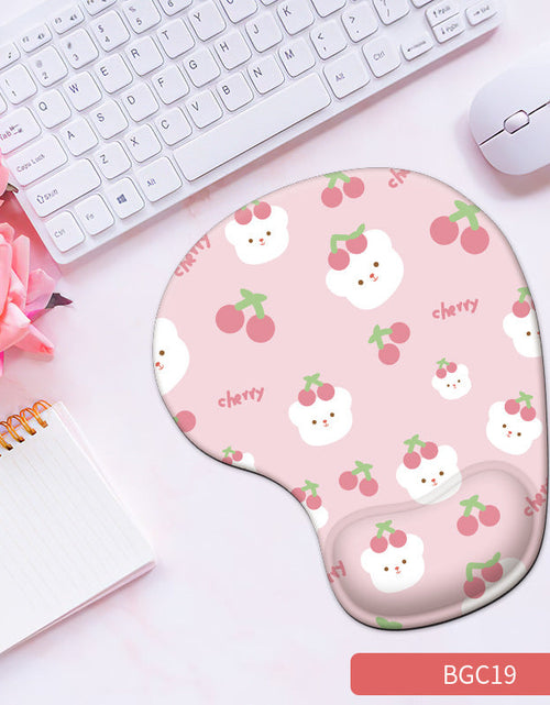Load image into Gallery viewer, Silicone wrist mouse pad female comfortable computer soft non-slip hand rest pad thick non-slip wrist rest cute game pad
