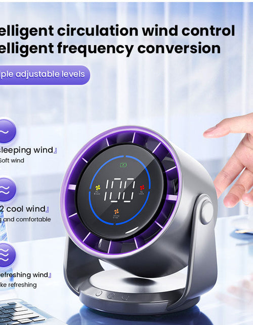 Load image into Gallery viewer, 2025 New 100-Speed High - Speed Circulating Fan for Home. 6 - Inch Charging Digital Display, Turbo Desktop Electric Fan
