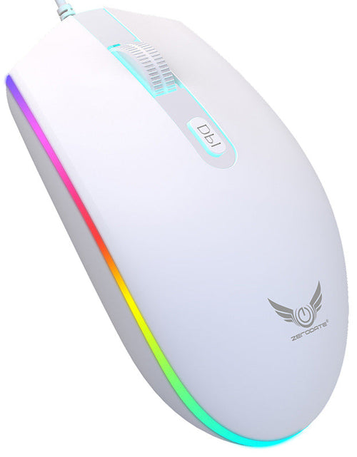 Load image into Gallery viewer, USB illuminated wired mouse, computer peripherals, e-sports games, colorful RGB scrolling light mouse
