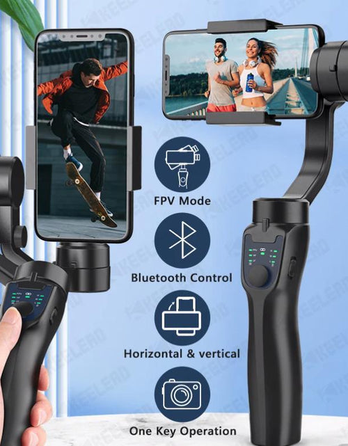 Load image into Gallery viewer, H4/F6/F8/F10 three-axis handheld mobile phone stabilizer video recording outdoor anti-shake shooting bracket
