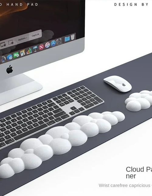 Load image into Gallery viewer, Mouse pad with wrist rest keyboard cloud anti-slip memory foam desktop office gamer mouse wrist rest
