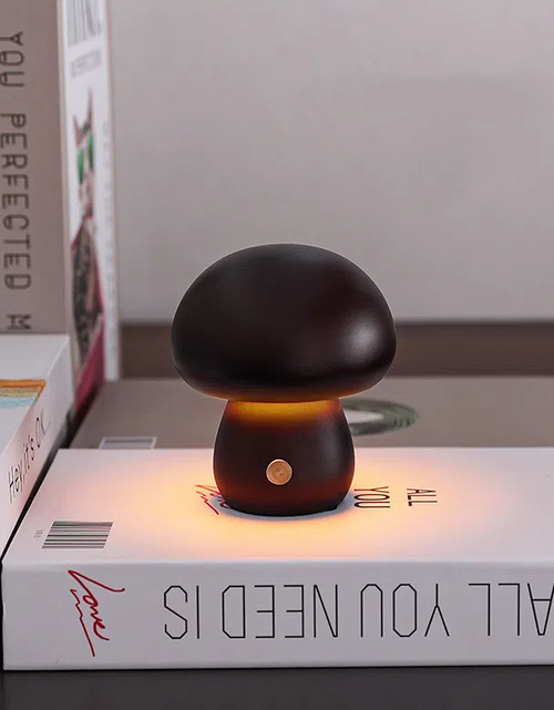 Load image into Gallery viewer, Mushroom lamp, LED charging night light, creative desk lamp, bedroom minimalist touch switch, ambient light, gift
