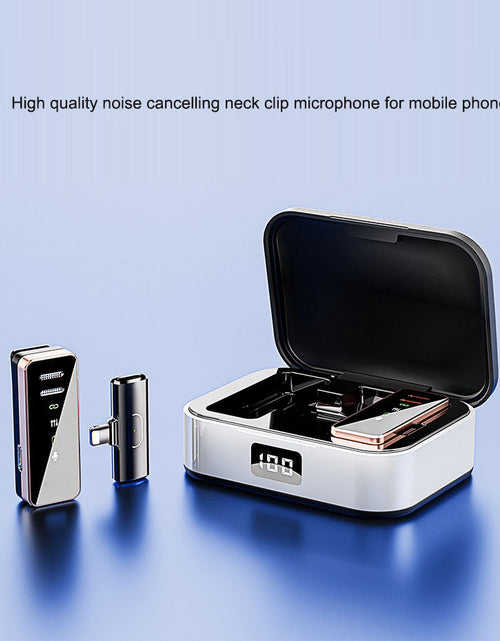 Load image into Gallery viewer, S18 wireless lavalier microphone charging compartment noise reduction reverberation digital display little bee live microphone
