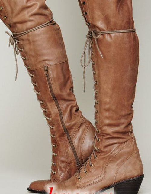 Load image into Gallery viewer, Women’s Over-the-Knee Boots – Round Toe Stylish Tall Winter Boots
