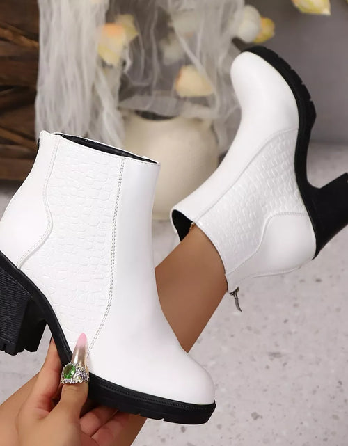 Load image into Gallery viewer, Point Toe Block Heel Boots | Sleek Pointed Heel Ankle Boot
