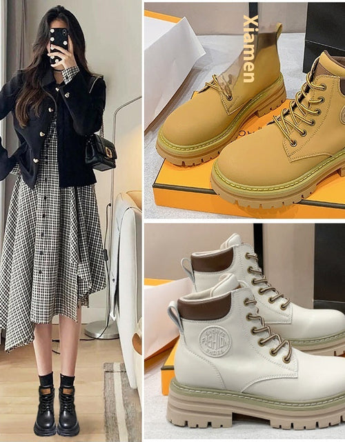 Load image into Gallery viewer, Women’s Genuine Leather Martin Boots
