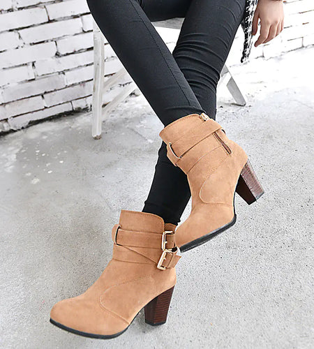 Martin Boots for Women - Mid Chunky Heel & Ankle Heels