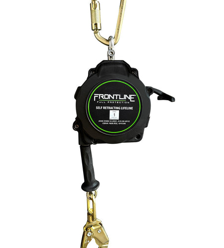 Frontline RPG20 20' Cable Single Leg SRL with Steel Snap Hook End with Carry on Handle and Tagline