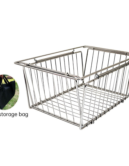 Load image into Gallery viewer, IGT Stainless Steel Folding Basket: Drain &amp; Wash, Ideal Camping Table Accessory.
