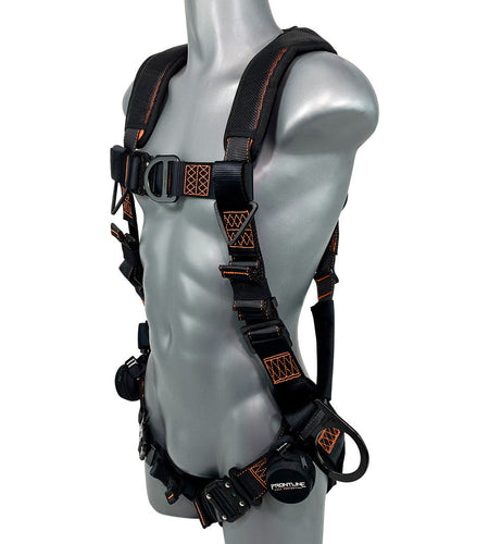 Frontline 105CFTB Combat Vest Style Harness with Front Side D-Rings and Suspension Trauma Straps Universal
