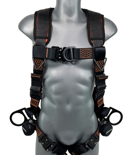 Frontline 105CFTB Combat Vest Style Harness with Front Side D-Rings and Suspension Trauma Straps Universal