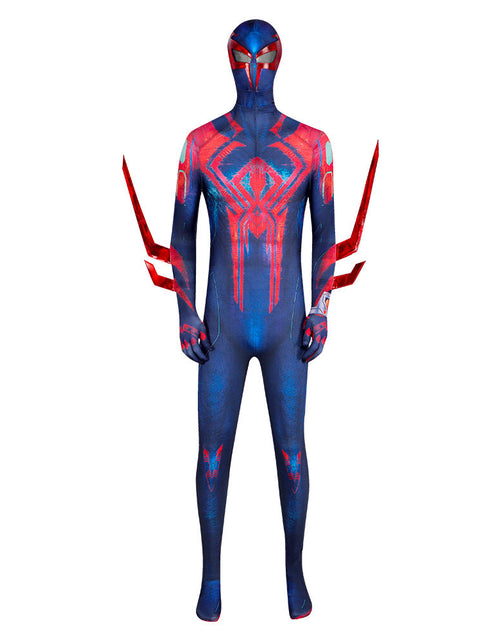 Load image into Gallery viewer, Spider Man 2099 Cosplay Costume Miguel O'Hara Jumpsuit Halloween Comic-Con Props Bodysuit Spiderman Costume with Headgear
