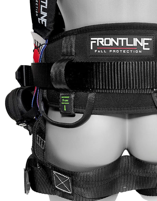 Load image into Gallery viewer, Frontline 110CTB-AM American Style Full Body Harness with Aluminum Hardware and Suspension Trauma Straps M/L
