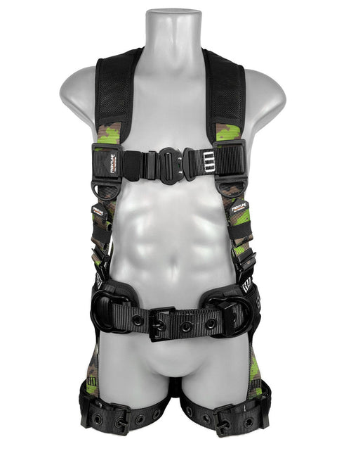 Load image into Gallery viewer, Frontline 110CTB-CF Camouflage Full Body Harness with Aluminum Hardware and Suspension Trauma Straps M/L
