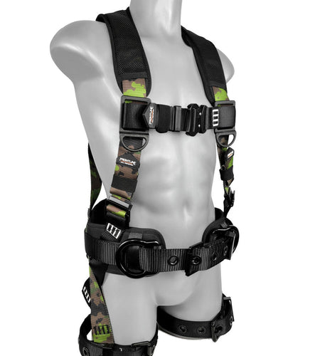 Frontline 110CTB-CF Camouflage Full Body Harness with Aluminum Hardware and Suspension Trauma Straps M/L