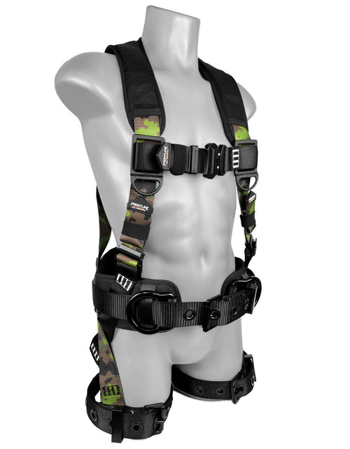 Load image into Gallery viewer, Frontline 110CTB-CF Camouflage Full Body Harness with Aluminum Hardware and Suspension Trauma Straps M/L
