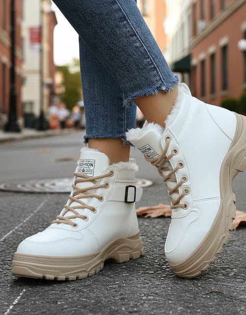 Load image into Gallery viewer, Women’s Mid-Calf Fleece-Lined Winter Boots
