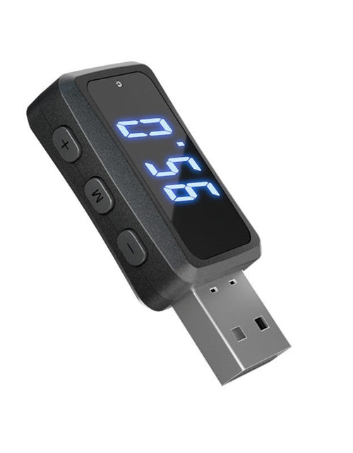 Load image into Gallery viewer, Car mounted Bluetooth 5.3 receiver FM transmitter audio adapter wireless Bluetooth receiver LED
