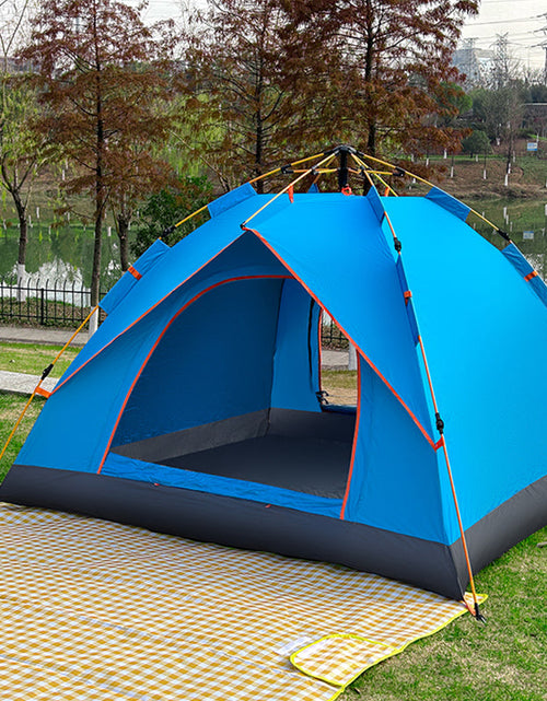 Load image into Gallery viewer, Quick-Deploy Green/White Outdoor Tent, Comfortably Accommodating 3-4 People on Camping Trips
