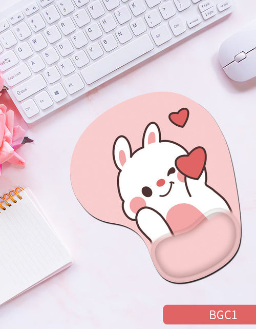 Load image into Gallery viewer, Silicone wrist mouse pad female comfortable computer soft non-slip hand rest pad thick non-slip wrist rest cute game pad
