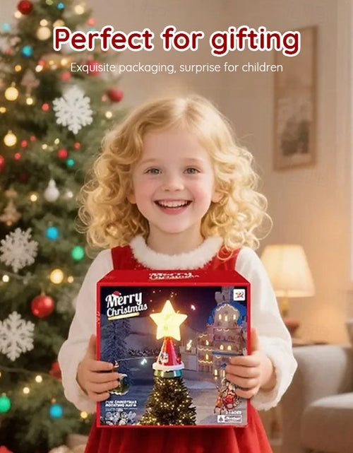 Load image into Gallery viewer, 2025 Christmas Train &amp; Tree Decor Set - Track Train with Music, Santa Theme, Kids Gift
