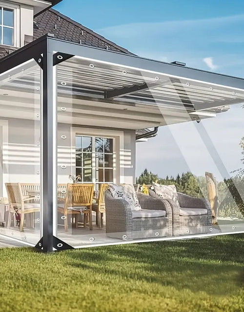 Load image into Gallery viewer, High-Quality Waterproof PVC Tarpaulin (420g/m² Transparent, Upgraded Grommets, Outdoor Windproof/Rainproof)
