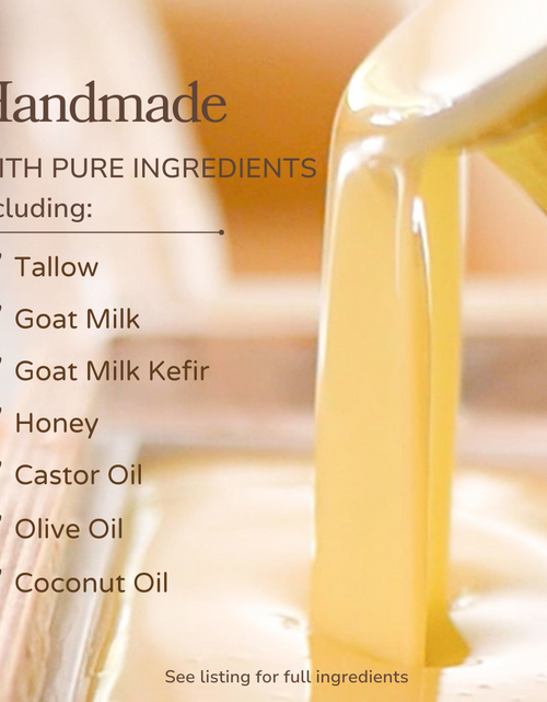 Load image into Gallery viewer, Milk + Honey Fragrance Free Handmade Tallow and Goat Milk Soap Bar
