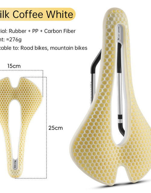 Load image into Gallery viewer, WEST BIKING TPE Honeycomb Breathable Bike Saddle – for racing, road, MTB
