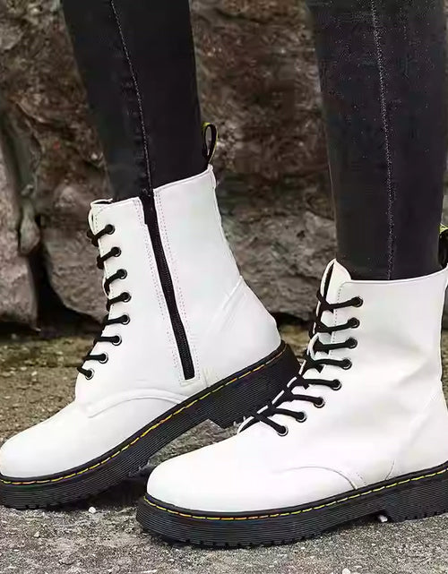 Load image into Gallery viewer, Women’s Martin Short Boots – Classic Lace-Up Ankle Boots

