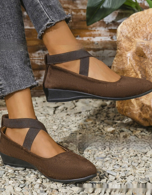 Load image into Gallery viewer, Elastic Band Platform Wedge Pumps – 6 Colors EU 35–43
