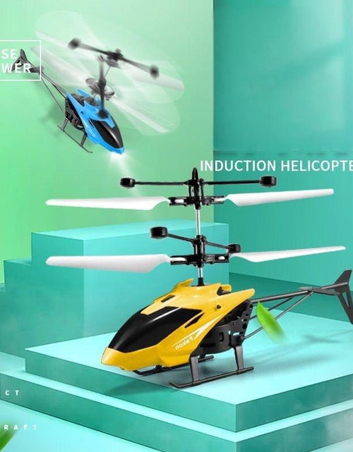 Load image into Gallery viewer, Remote controlled aircraft induction suspended two-way helicopter, drop resistant and playable, rechargeable flying stall toy with lights
