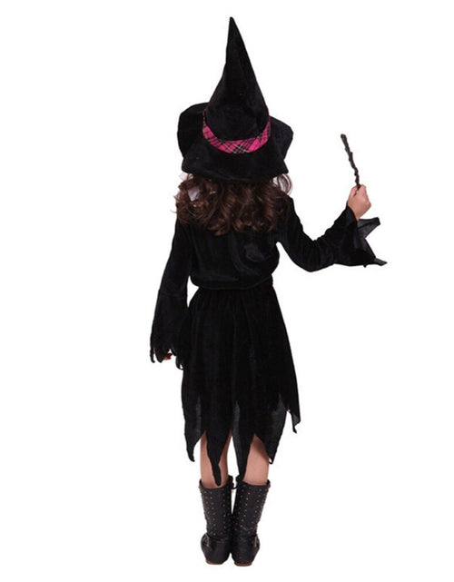 Load image into Gallery viewer, Children Girls Witch Halloween Costume Cosplay Outfit Sz 5-9 years
