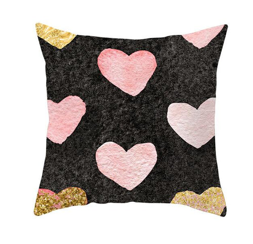 Load image into Gallery viewer, Black White Heart Cushion Cover Arrow I Love You Letters Happy Valentine Pillow Covers Gifts for Couples Valentine's Decoration
