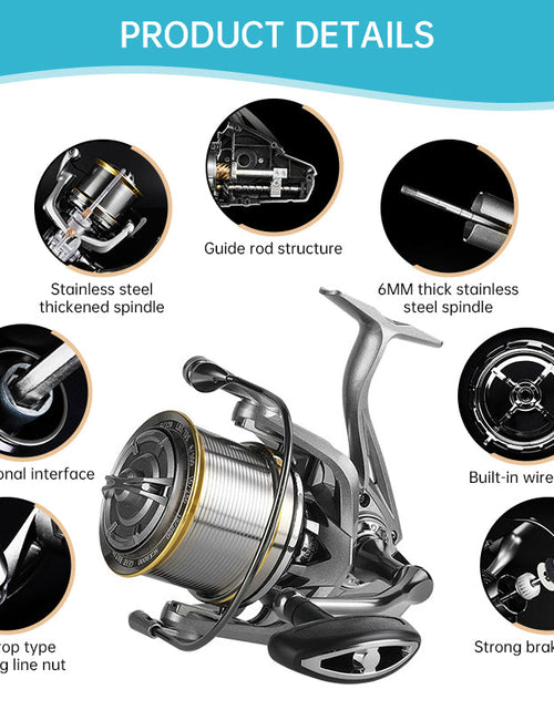 Load image into Gallery viewer, 17+1BB 8000-14000 Series Aluminum Alloy Spool Fishing Reel, 4.8:1 Gear Ratio, Durable Long Casting for Baitcasting
