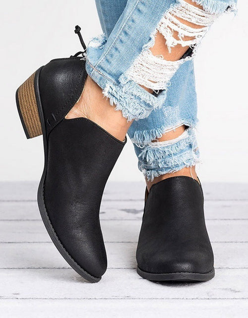 Load image into Gallery viewer, Autumn Women Shoes Retro High Heel Ankle Boots
