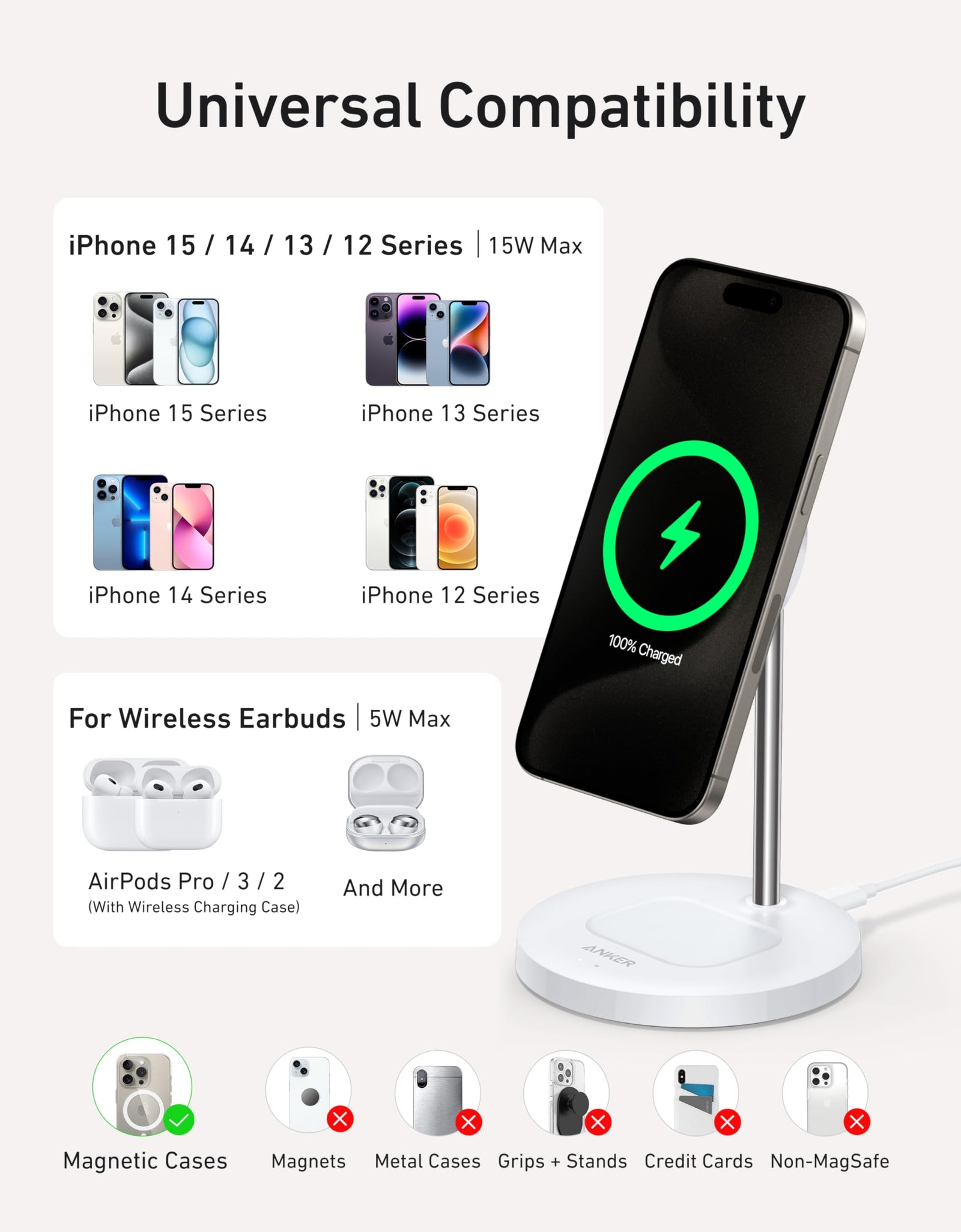 Anker MagGo Wireless Charger (2-in-1 Stand) BOA