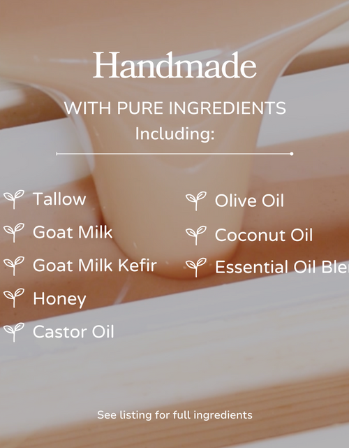 Load image into Gallery viewer, Pink Salt + Grapefruit Cleansing Bar Handmade Tallow and Goat Milk Soap Bar
