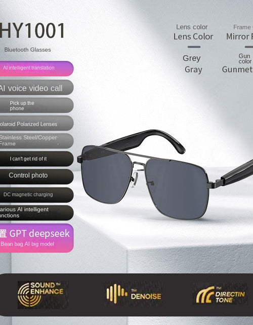 Load image into Gallery viewer, Bluetooth Smart AI Sunglasses Multi functional Real time Translation Headphones Call Listening to Music
