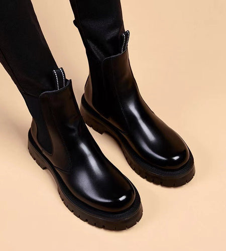 Fleece-Lined Winter Boots – Warm Outdoor Streetwear
