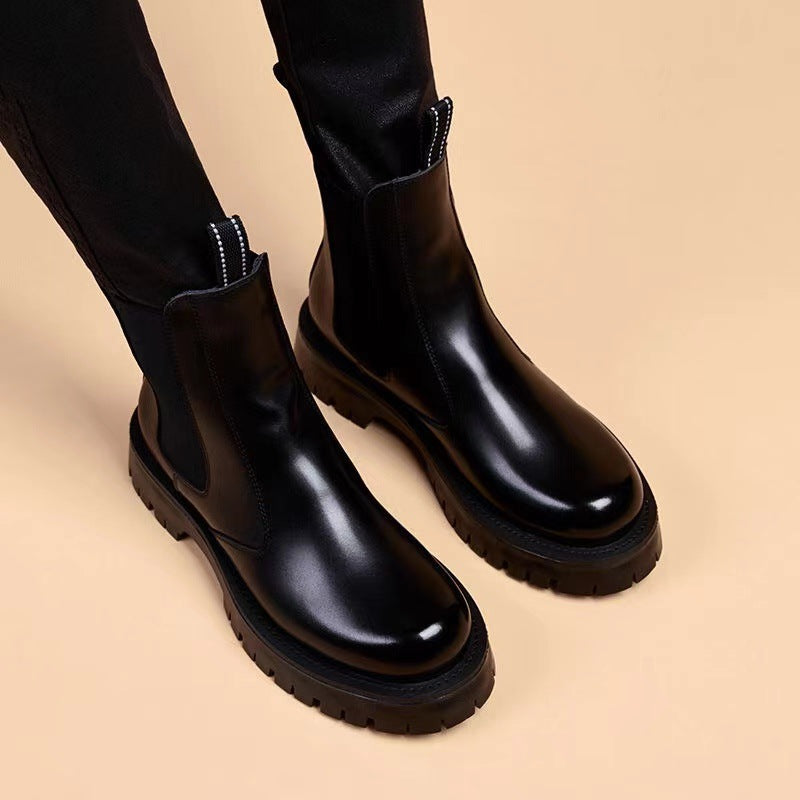 Fleece-Lined Winter Boots – Warm Outdoor Streetwear