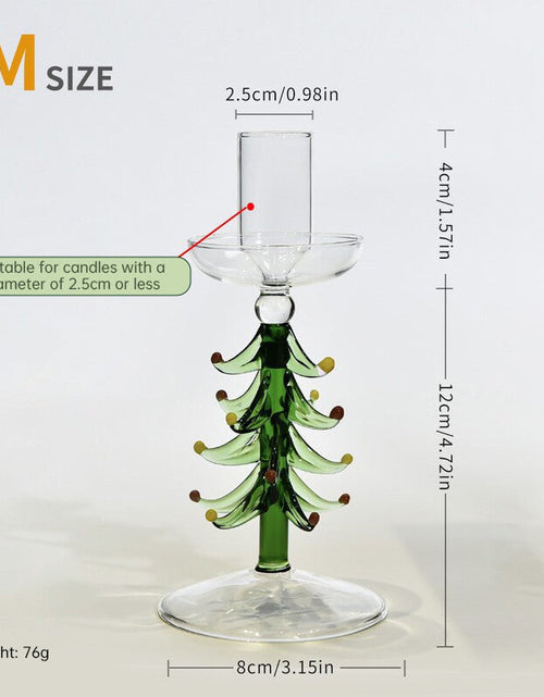 Load image into Gallery viewer, Nordic Borosilicate Glass Candle Holder, Christmas Tree Tabletop Decor for Home
