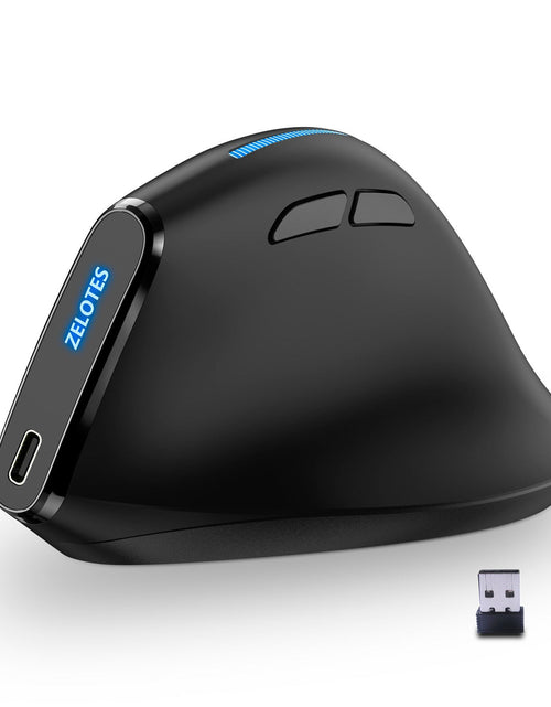 Load image into Gallery viewer, ZELOTES Master F36A Vertical Ergonomic Grip Anti Mouse Hand Charging Wireless Office Mouse
