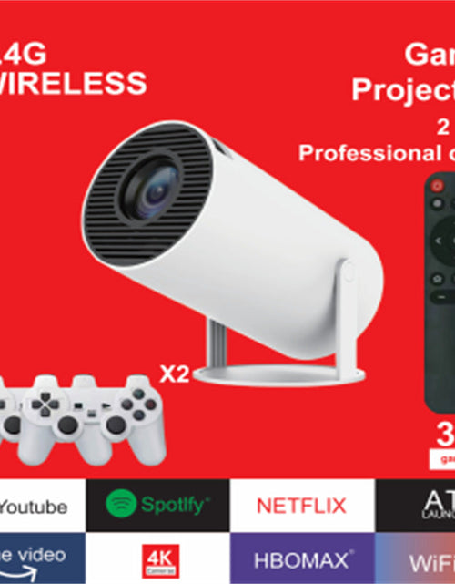 Load image into Gallery viewer, Game hot projector MAX300 portable 4k high-definition smooth with wireless controller
