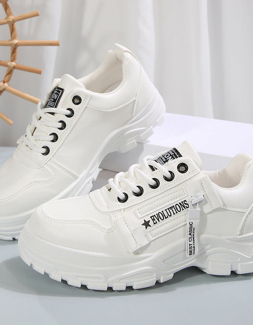 Load image into Gallery viewer, Women’s Lace‑Up Side‑Zipper Sports Sneakers
