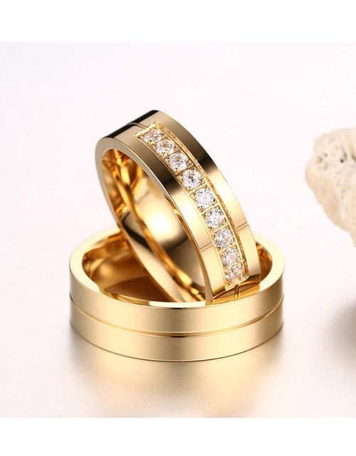 Load image into Gallery viewer, Vnox Wedding Bands Rings for Women Men Promise Jewelry
