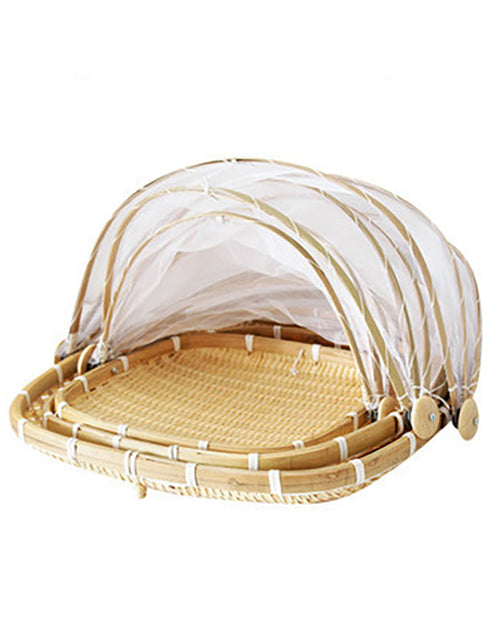 Load image into Gallery viewer, Handmade Bamboo Basket Steamed Bread Basket Bamboo Dustpan
