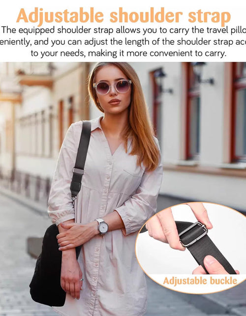 Load image into Gallery viewer, Airplane Travel Sleeping Pillow - U-Shaped Velvet Pillowcase, Fillable Design with Storage Pouch
