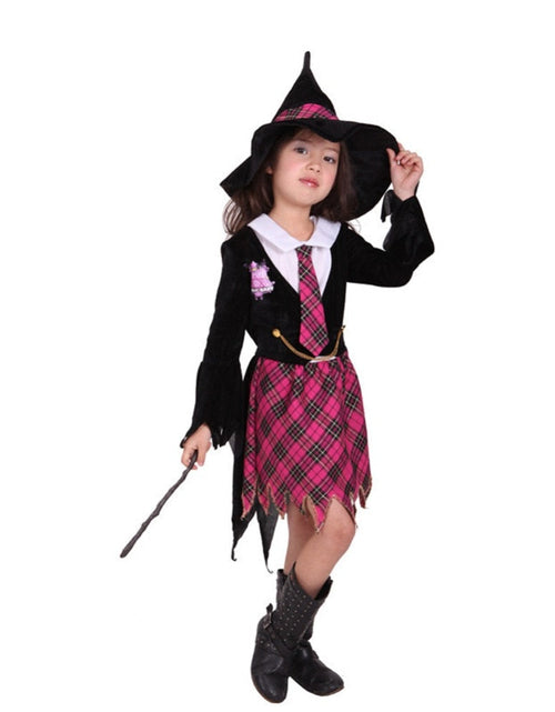 Load image into Gallery viewer, Children Girls Witch Halloween Costume Cosplay Outfit Sz 5-9 years
