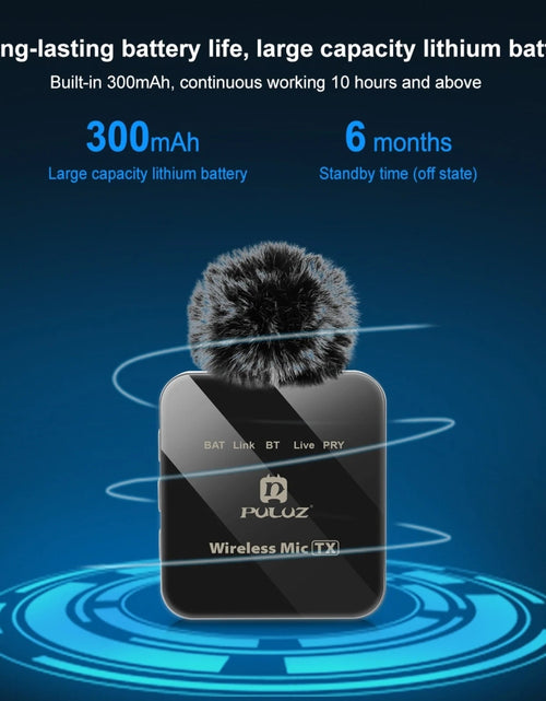 Load image into Gallery viewer, Wireless lavalier microphone mobile phone outdoor live recording noise reduction 1-to-2 wireless microphone
