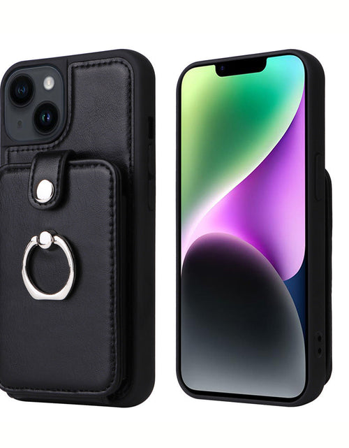 Load image into Gallery viewer, Suitable for iPhone 14 wallet phone case  Apple 13 Promax flip cover protective case accordion card insertion phone leather case
